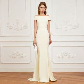 Elegant Off - Shoulder Mermaid Long Evening Gown